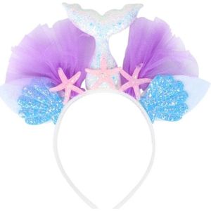 Diadeem-zeemeermin-mermaid diadeem-haarbeugel-staart-themafeest-verkleedkleding-kinder diadeem