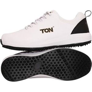 SS White Edition Cricket Shoe (Kleur: Wit & Zwart, Maat: UK11/ US12/ EU45) | Voor Heren & Jongens | Materiaal: Polyurethaan (PU) | Lichtgewicht en duurzame langdurige prestaties