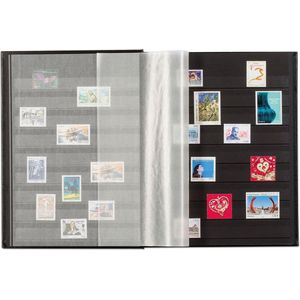 Luxe insteekalbum postzegels Comfort W 32 witte bladzijden - blauwe kaft