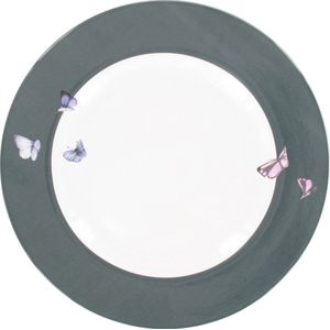 Marjolein Bastin Sketch of Nature - Bord met Grijze Rand - Ø 30 cm - Wit