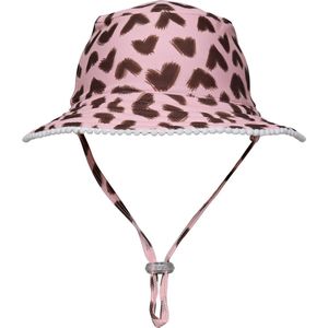 Snapper Rock - UV Bucket hoed voor kinderen - Omkeerbaar - Wild Love - Roze - maat S