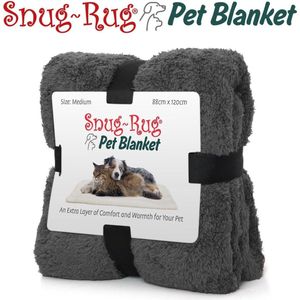 Snug-Rug huisdier deken voor honden en katten – small slate grey kattendeken hondendeken – vetbed hond bench bank fleece kat dierendeken kattendekentjes kattendekentje dierenmat hondenmat plaid kattendekens kattenplaid