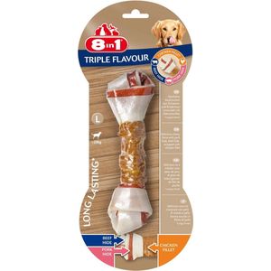 8in1 Delights Kauwknook Triple Flavour Kip&Varken&Rund - Hondensnacks - L