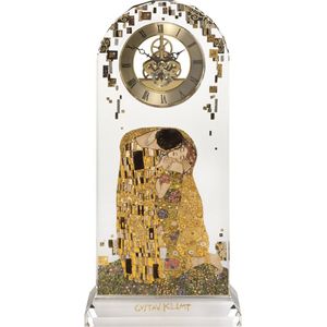 Goebel® - Gustav Klimt | Tafel Klok ""De Kus"" | Glas, 32cm, met echt goud
