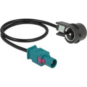 Fakra Z (m) - ISO (m) auto antenne adapter kabel - RG174 - 50 Ohm / zwart - 0,30 meter