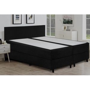 Boxspring Canada zwart 140x210cm 7 Zone pocket matrassen.