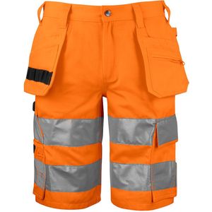 ProJob 6535 SIGNALISATIESHORT MET SPIJKERZAKKEN EN ISO 20471 KLASSE 2 646535 - Oranje/Zwart - C54