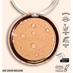 Moira - Soft Focus Waterproof Setting Powder - 400 Medium - Korean Beauty - VEGAN - Gezichtspoeder - Watervast Fixeerpoeder - 11.5 g