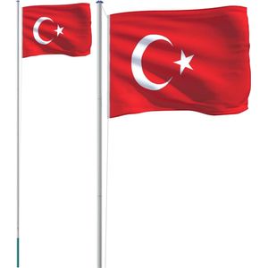 vidaXL-Vlag-met-vlaggenmast-Turkije-6,23-m-aluminium