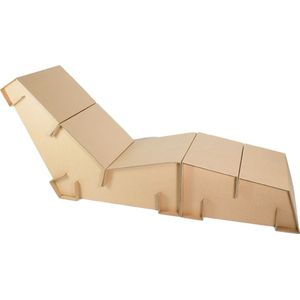 Kartonnen ligstoel - 137x50x92 cm - Kartonnen meubels - Loungestoel - KarTent