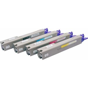 Set 4x ABC huismerk toner geschikt voor Oki C3300 C3400 C3600 voor Oki C3300 C3300N C3400 C3400N C3450 C3450N C3600 C3600N Series