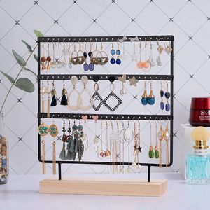 72 Gaatjes Oorbellenrekje - 3 Niveaus - Duurzaam Metalen Sieradenrekje - Sieraden Opbergen