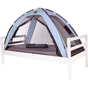 Deryan Bedtent Klamboe - 200x90cm -  Hoogste kwaliteit Muggennet Muskietennet 1mm gaas  - Sky blue