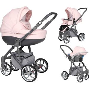 Baby Merc Faster 3 Kinderwagen - Roze - Kinderwagen incl. Autostoel