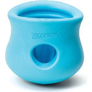 West Paw Toppl Zogoflex - Sterk Honden Speelgoed - Slowfeeder - Blauw - Large - 10 cm