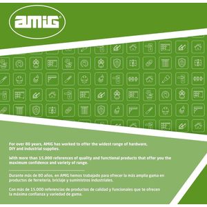 Handgreep met rechte lijnen van aluminium wit voor schuifdeuren of doorgangsdeuren - 198 x 25 x 40 mm | Functionele en comfortabele handgreep