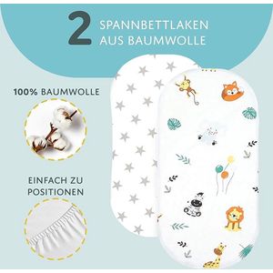 hoeslaken kinderwagen wieg set 3/75 x 35 cm