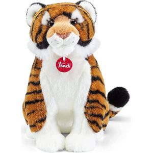 Trudi - Classic Tijger Tiger Bruce (M-27137) - Pluche knuffel - Ca. 31 cm (Maat M) - Geschikt voor jongens en meisjes - Wit/Bruin/Zwart