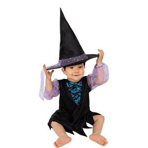 Funidelia | Heksenkostuum Voor voor baby - Heksen, Tovenaars, Halloween, Horror - Kostuum voor baby Accessoire verkleedkleding en rekwisieten voor Halloween, carnaval & feesten - Maat 69 - 80 cm - Zwart