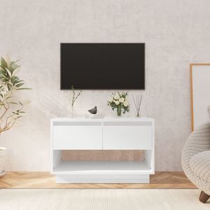 The Living Store Tv-meubel - Hoogglans wit - 70x41x44 cm