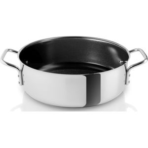 Eva Trio Sauteerpan - Ø 24 cm - 4 liter - RVS, Aluminium, Keramiek - Met Slip-Let coating