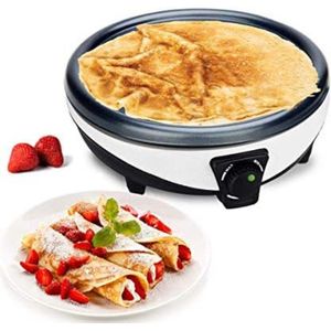 Gratyfied - Pancake maker - Pancake maker elektrisch - Crepe maker - Crepe maker elektrisch - ‎30,1 x 32,5 x 10,7 cm - 2 kg - Wit/zwart