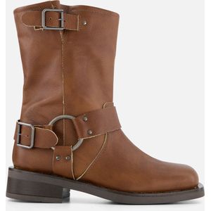 Ann Rocks Biker boots cognac Leer - Maat 39