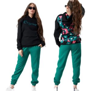 Embrator dames Joggingpak Original zwart/groen maat XL