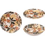 Serviesset 6 persoons Tropical Boudoir - Aardewerk servies 18 delig