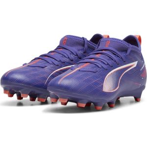 PUMA ULTRA 5 MATCH FG/AG Jr Unisex Sportschoenen - Lapis Lazuli-PUMA White-Sunset Glow - Maat 37