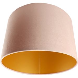 Olucia Madelyn - Velours lampkap - Roze/Goud - E27