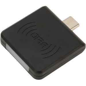 Draagbare Type C RFID ID-kaartlezer - Smart Card-lezer voor Mobiele Telefoons - Plug-and-play - Snel Kaartlezen voor Smartphone met OTG-functie - Zwart .