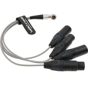 Audio Ingang Uitgangskabel voor Atomos Shogun Monitor Recorder - Rechte hoek 10-pins naar 4 XLR 3-pins, Hoogwaardige Kwaliteit