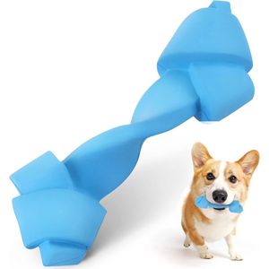 Nobleza Hondenspeelgoed - Kauwspeelgoed voor kleine hond of puppy - Rubber halter - blauw