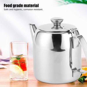 RVS Theepot Set Theepot Metalen Theepot met Filter Koffiepot Waterkoker Spiegel Gepolijst Zilveren Theepot 500ml Koffiepot