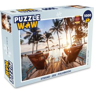 Puzzel Strand - Zee - Palmboom - Legpuzzel - Puzzel 1000 stukjes volwassenen