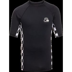 Quiksilver - UV-Zwemshirt met korte mouwen voor mannen - Logo - Zwart - maat S