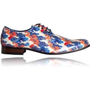 Shiny Wave - Maat 43 - Lureaux - Kleurrijke Schoenen Voor Heren - Veterschoenen Met Print