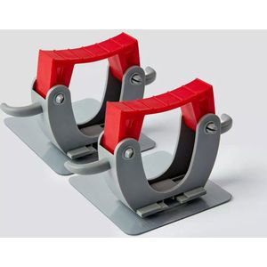 Keroks set bezemhouders - 2 stuks - gereedschap houder