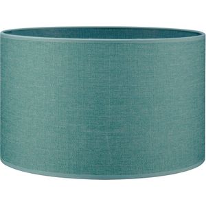 Home Sweet Home Lampenkap Canvas cilinder - van stof - turkoois - Moderne stoffen Lampenkap - 35/35/21cm - E27 lamphouder - voor vloerlamp, tafellamp en hanglamp - RoHS getest