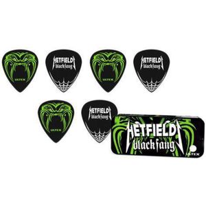 Jim Dunlop - James Hetfield Metallica - opbergblikje Black Fang plectrums 1.14 mm