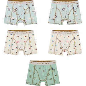 Claesen's Boxer 5 Pack Jongens Onderbroek - MultiSailor - Maat 104