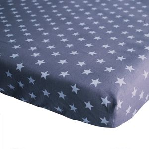 BINK Bedding Hoeslaken Stars Grijs Juniorbed 70 x 150 cm