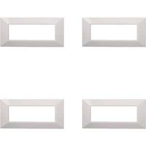 4 stuks platen compatibel met Axolute vierkant model serie piramidestijl - wit - 6-zits/module