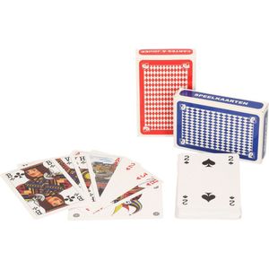 Set van 6x Clown Games Speelkaarten Rood en Blauw - Kaartspellen - Pesten/Pokeren