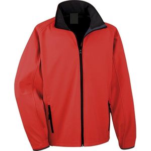 Senvi Sports Softshell Jas Unisex - Kleur Rood/Zwart - Maat 3XL