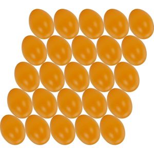 50x stuks licht oranje hobby knutselen eieren van plastic 4.5 cm - Pasen decoraties - Zelf decoreren