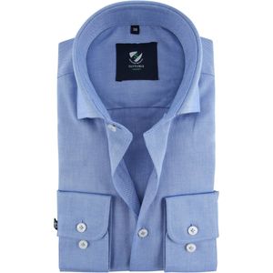 Suitable - Respect Overhemd Blauw - 39 - Heren - Slim-fit