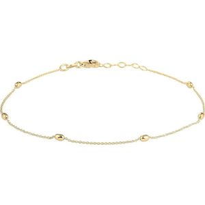 Glams enkelbandje bolletjes 1,0 mm 24 + 2 cm 1 micron - Zilver