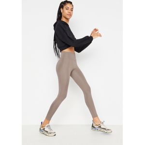 Trendyol 7/8 maat Hoge taille Mager Mink Concentrator lange sportlegging TWOAW21TA0029